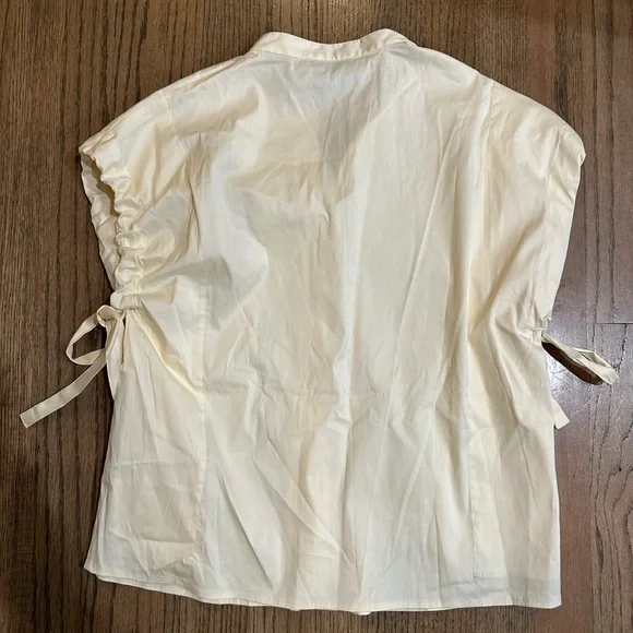 NEW Chico's Black Label Pretty Poplin Neutral Blouse-Size XS-Cream - Picture 7 of 9